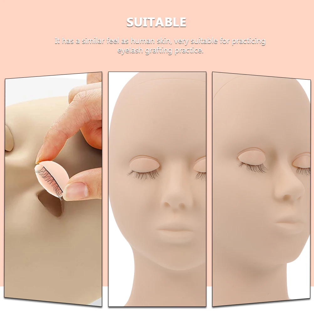 

4 Pairs Eyelash Extension Silicone Eye Practical Grafting Mold Detachable Laminated Practice Mold