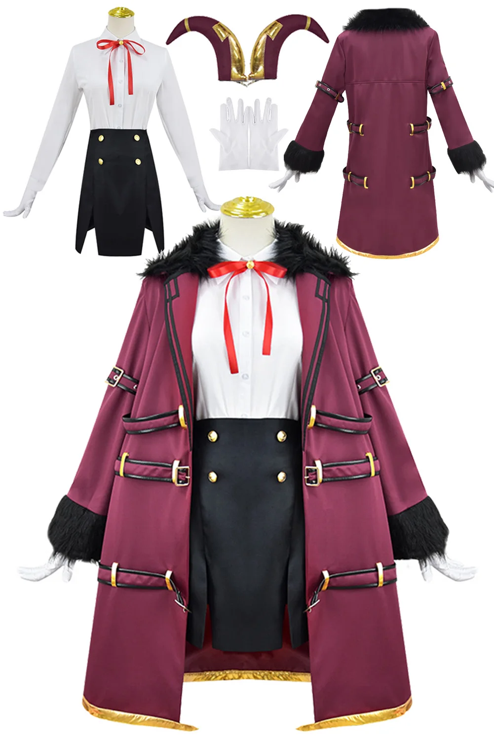 

Anime Blue Roleplay Archiver Rikuhachima Aru Cosplay Costume Women Fantasia Coat Skirt Headgear Outfits Girls Halloween Suit