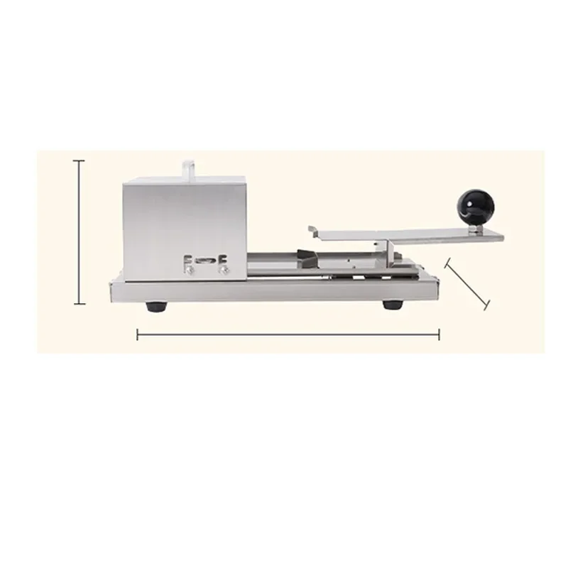 Desktop Stainless Steel Hamburger Bun Slicer Quick Clean Detachable Blade Tray Manual Bread Cutting Machine