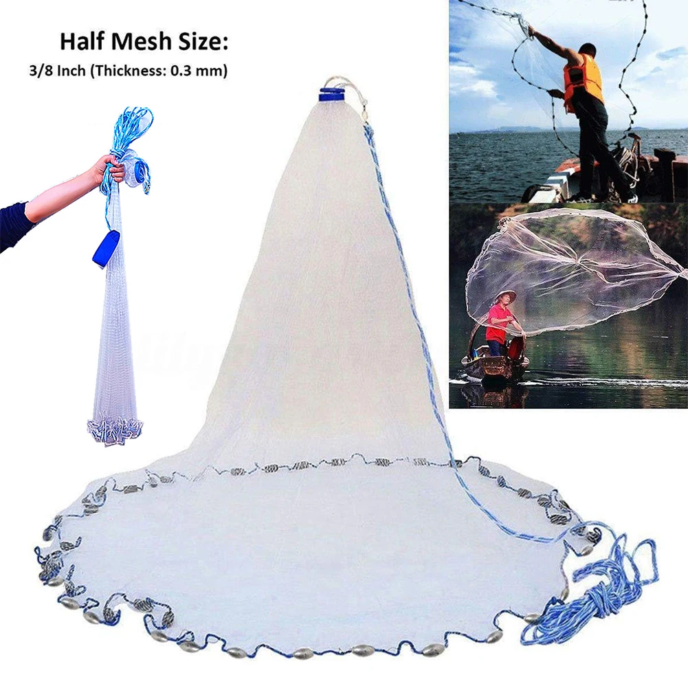 

Рыболовная литая сеть, портативная рыболовная сеть, универсальная ручная рыболовная сеть, легкое литье, рыболовная сеть, рыболовные принадлежности