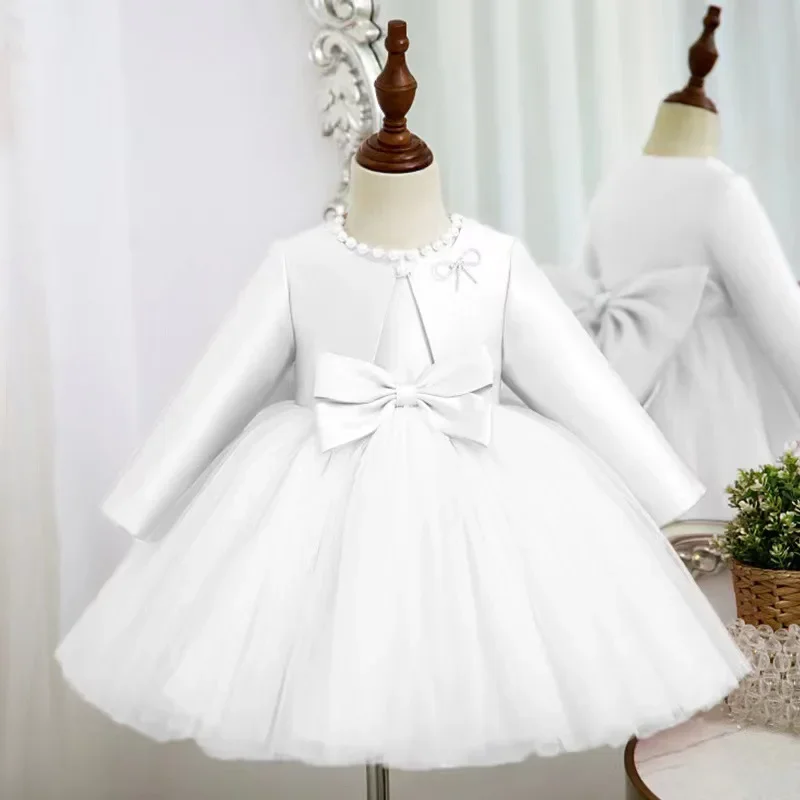 New Spring Teenager Girl Party Dress Flower Wedding Dress Fluffy and Stylish Princess Dress and Coat Performance Costume E6000