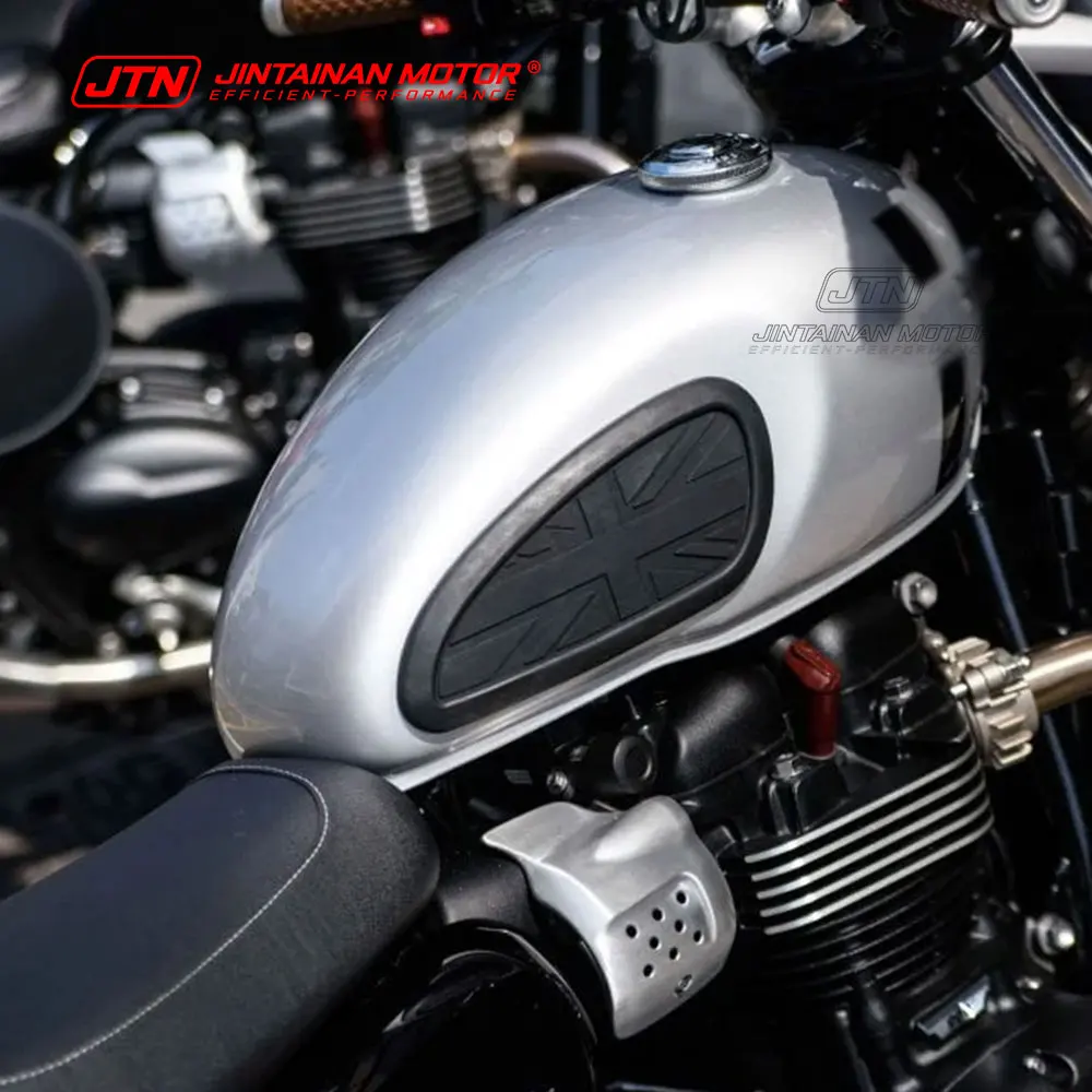 JTN T100 T120 790 Enfield Tank Pad Protector Motorcycle Non-slip Waterproof Tank Rubber Sticker For BOBBER STREET TWIN 900