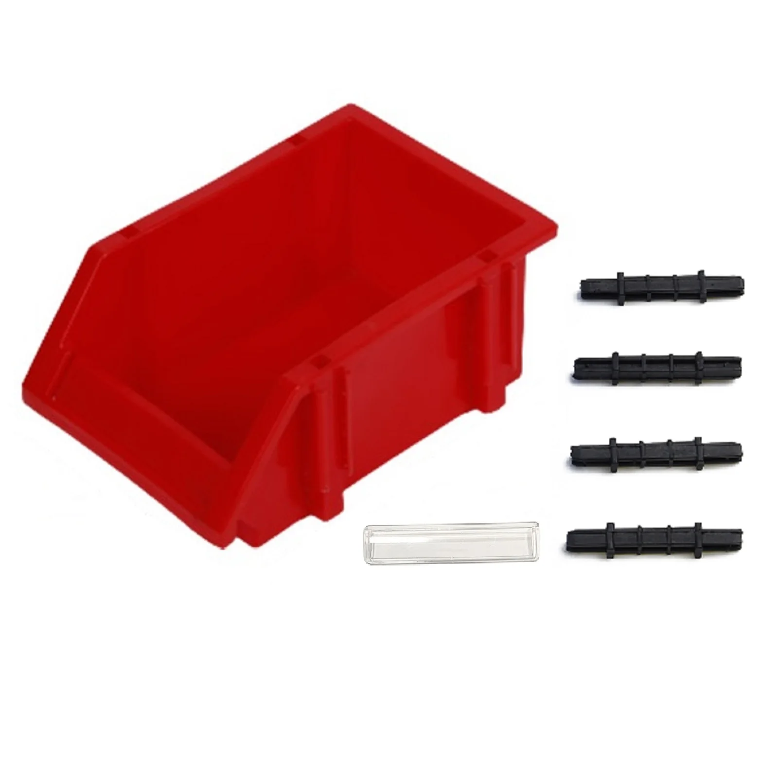 HDPE Tool Storage Box for Workshop Featuring Comfortable Edges Includes Bezel Label for Classifying Screw Parts & Hardware