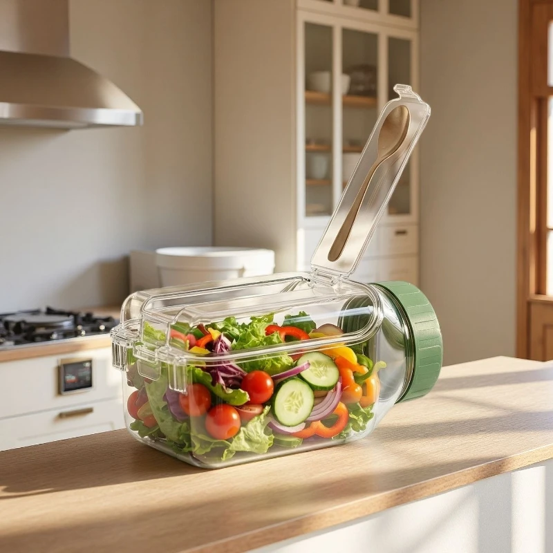 

LTT Plastic Leak-proof Salad Storage Jar Vegetable Storage Jar