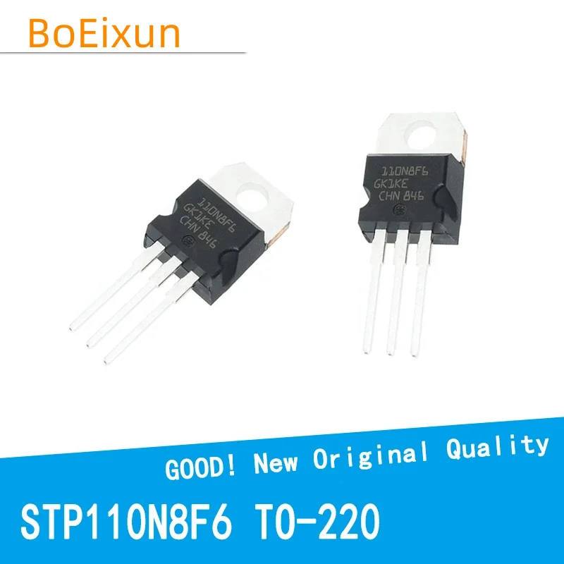 10PCS/LOT STP110N8F6 110N8F6 110A 80V TO-220 TO220 Transistor MOSFET New Original Good Quality Chipset