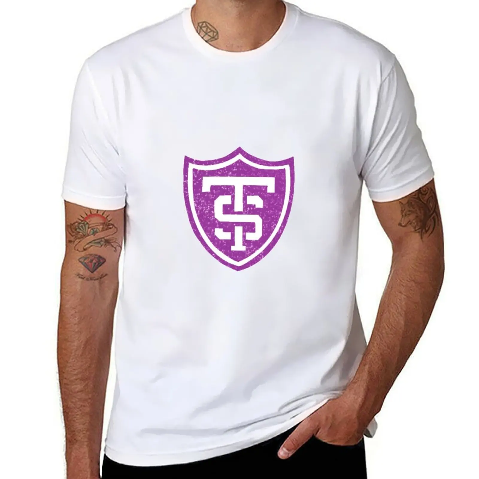 University of St. Thomas glitter logo T-Shirt custom t-shirts croswit shirt man blacks plus size clothes mens workout shirts