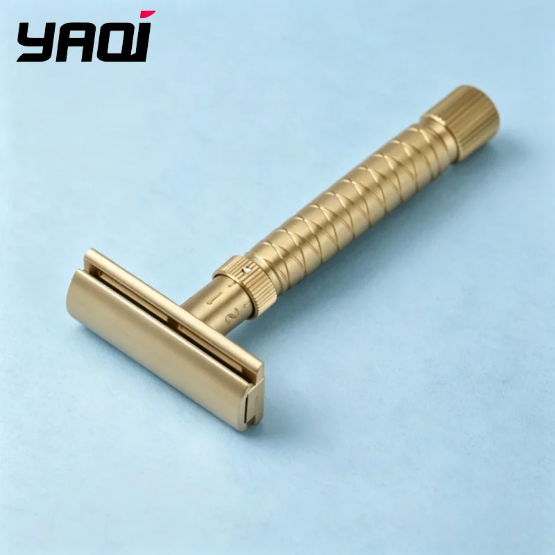 2026 New Arriva！YAQI 100% Brass Material Adjustable The Final Cut - Brass V2 Professional Safety Razor - 90mm Handle length