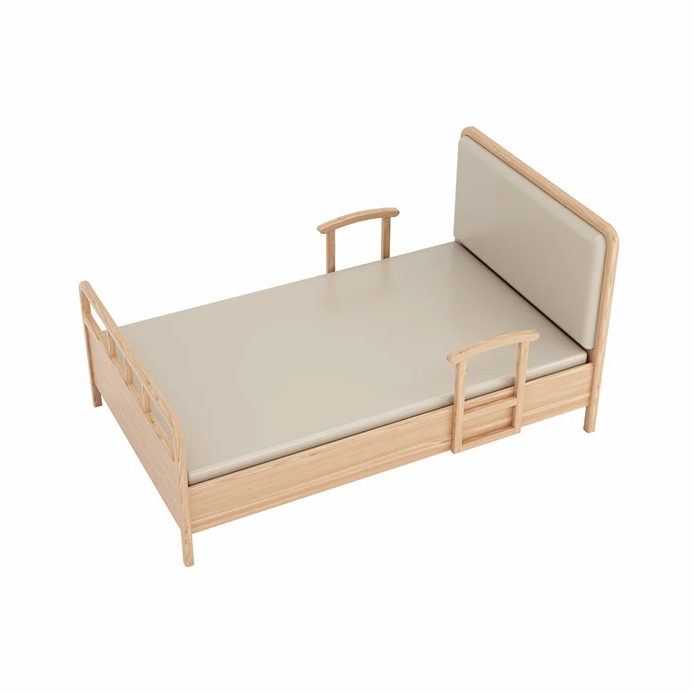 & Public Private Hospital Furniture Bilateral Armrest Design Wooden Bed Room Medical Beds for Hospital