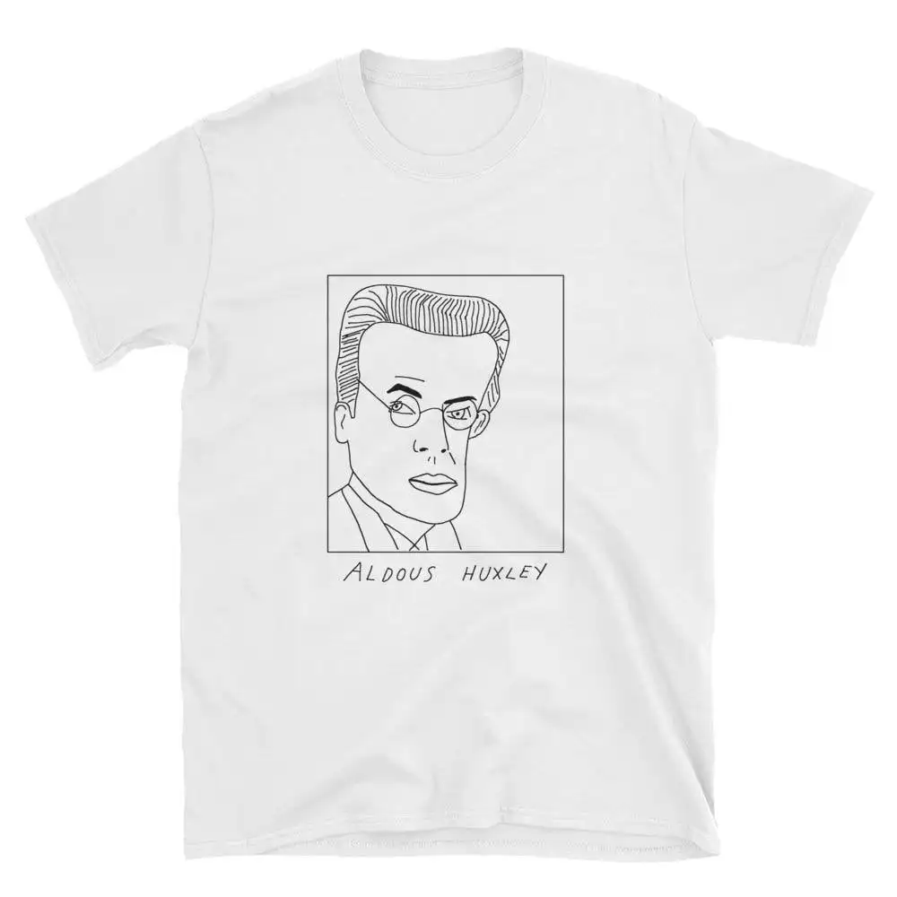 Badly Drawn Authors Aldous Huxley T Shirt FREE Worldwide Delivery