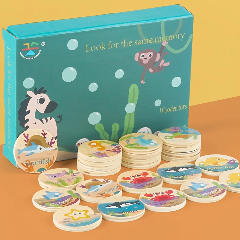 

Деревянный динозавр, игра на память для детей, одинаковые карты памяти с животными, ранние развивающие игрушки для дошкольного сада, подарки для детей