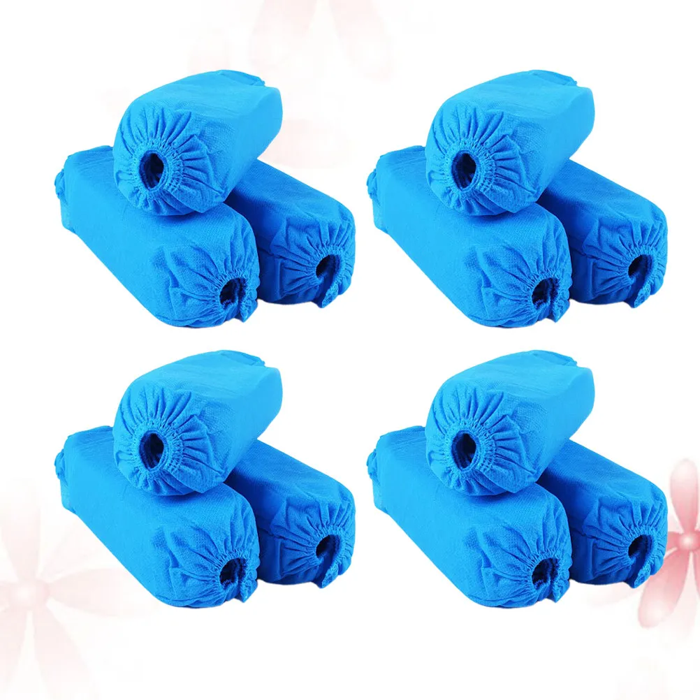 

100Pcs Nonwoven Fabric Disposable Shoes Protector Breathable Elastic Dustproof Shoe Cover for Home Travel Camping Hiking Use