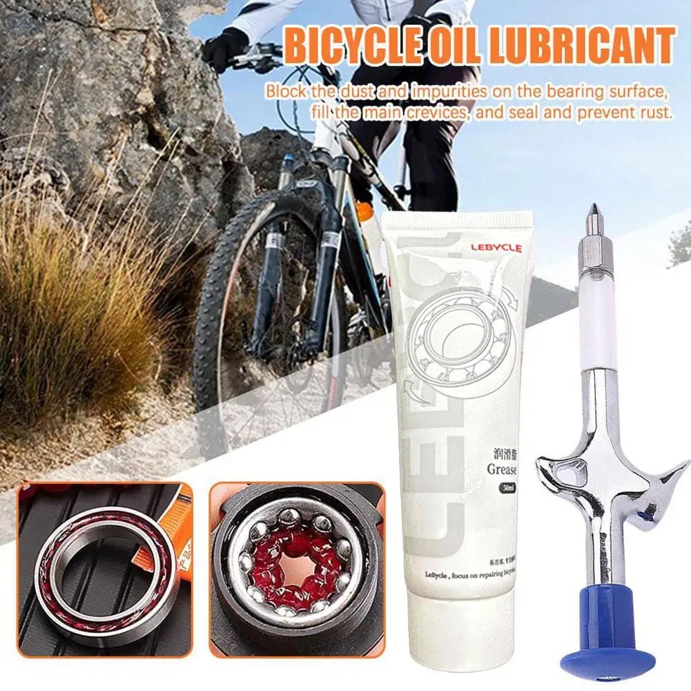 Bicycle Aluminum Grease Gun Alloy MTB Bike Bearing Hub Grease Syringe Bicycle Oil Lubricant for Hub Bottom Ball Bearing Grease