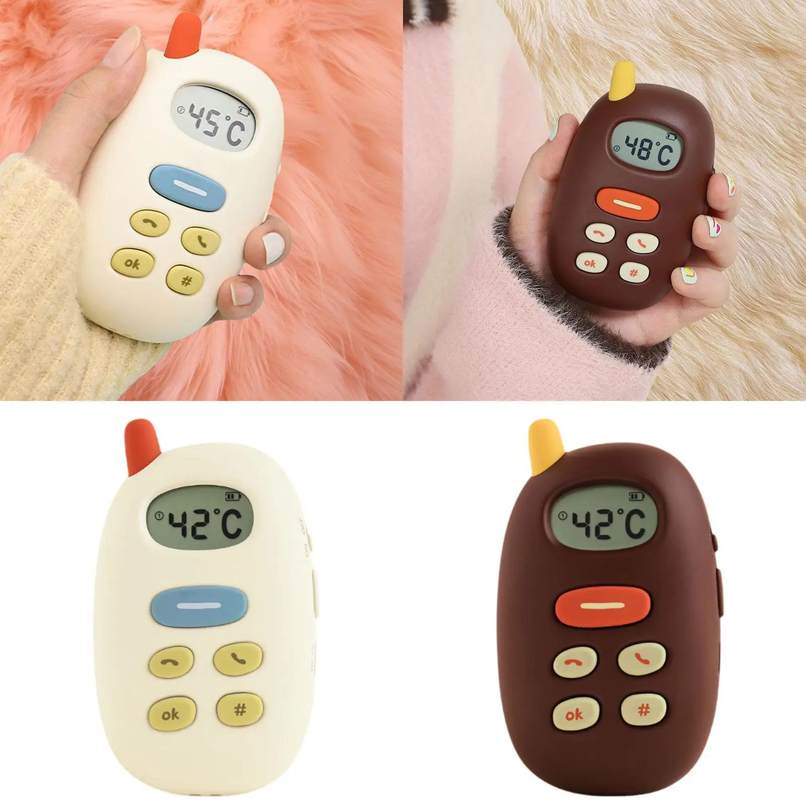 

Mini Cute Winter Hand Warmer Phone Shaped Electric for Travel Home Outdoor