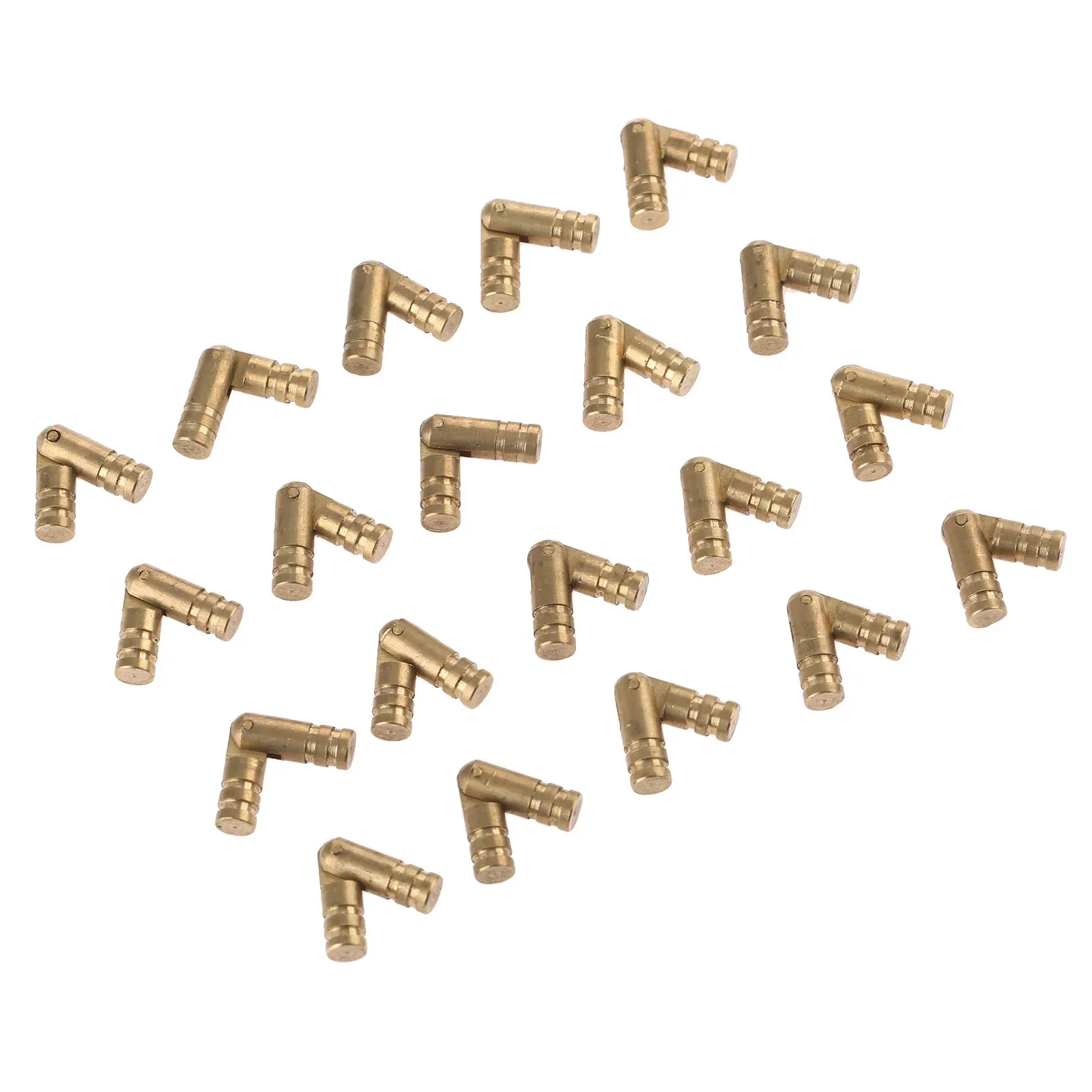 20ชิ้นบานพับบานพับบานพับทองเหลืองที่ซ่อนอยู่ที่มองไม่เห็นติดกล่องเก็บเครื่องประดับอุปกรณ์เหล็กเครื่องตกแต่งบ้านตู้ขนาด20*4มม.