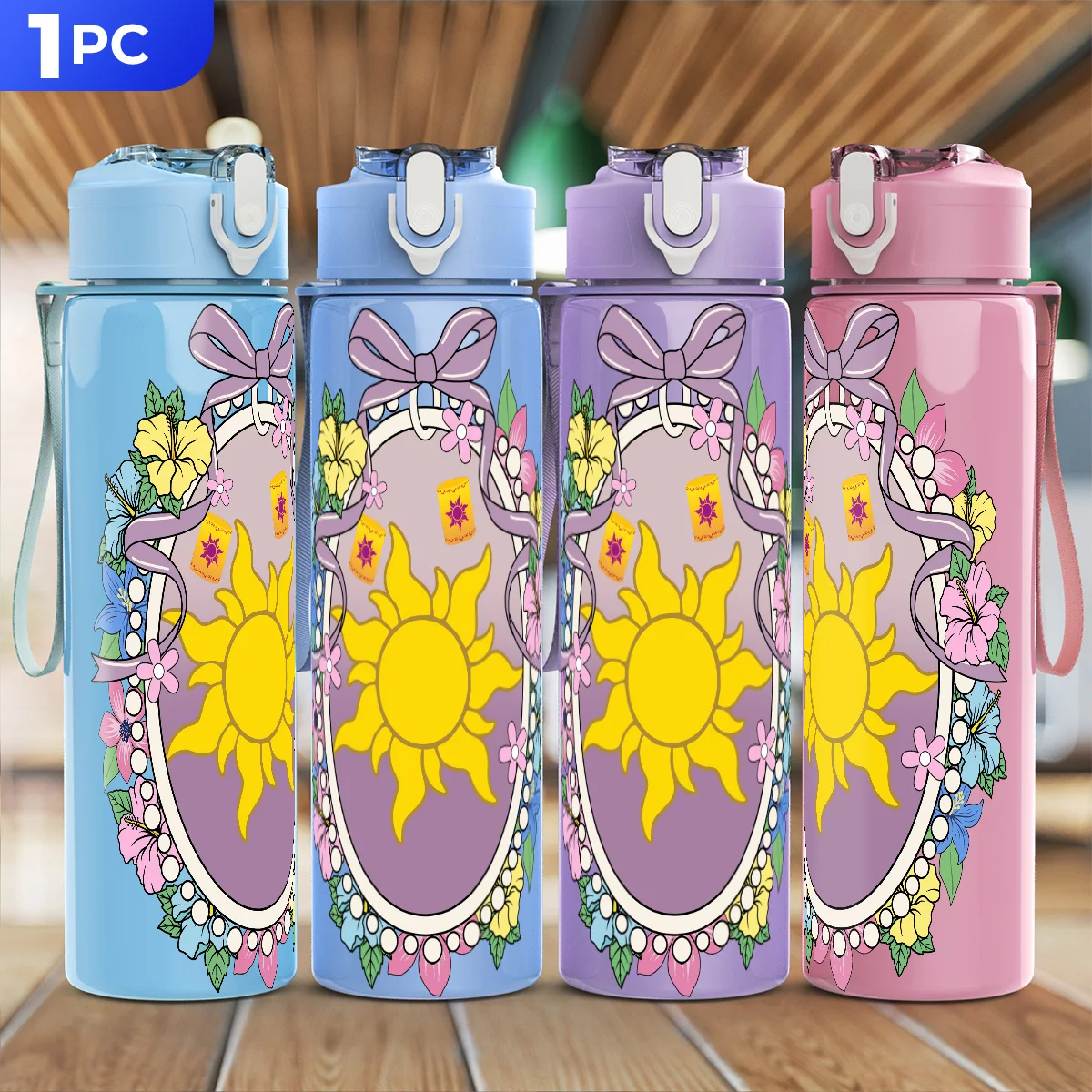 Disney 750ml Anime Water-Bottle One-Hand Use Reusable Durabl