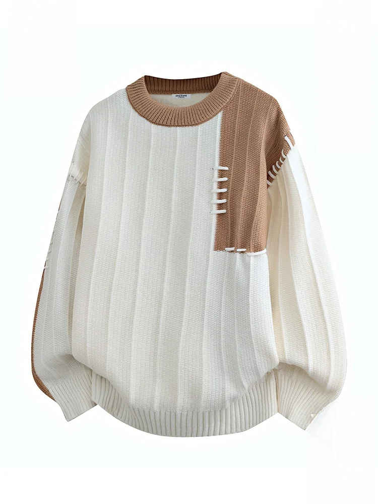 

Мужской зимний повседневный свитшот Paul Frank с круглым вырезом, на флисовой подкладке, с цветными блоками, свободного кроя, с длинными рукавами