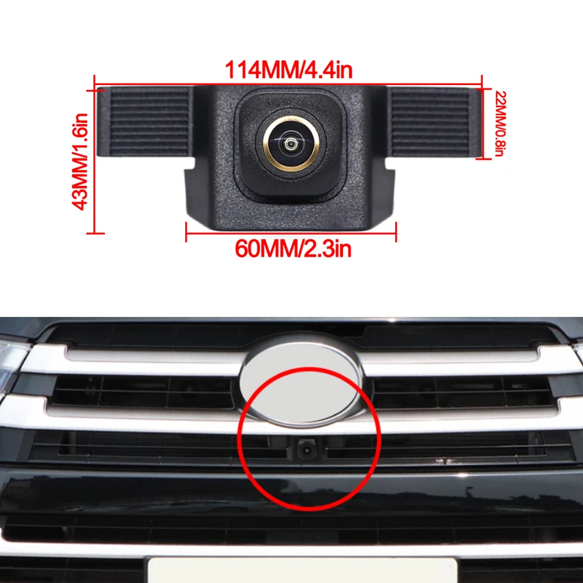 Front View camera For Toyota Highlander XU50 Kluger 2014 2015 2016 2017 2018 2019 2020 HD Night Vision Parking LOGO Front Camera