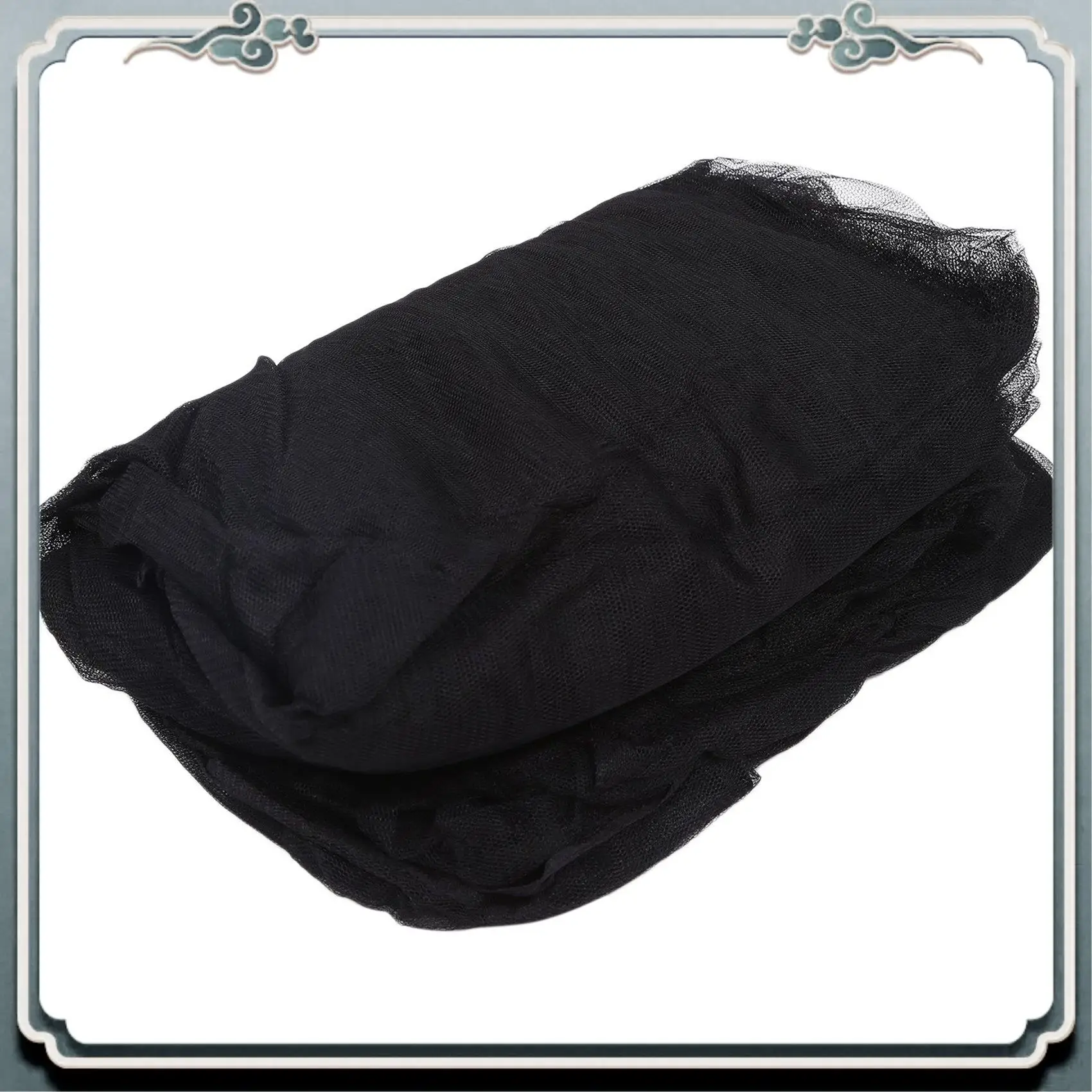 Durable 2X 4 esquinas mosquitera con dosel para cama tamaño Queen/King 190X210x240cm (negro)