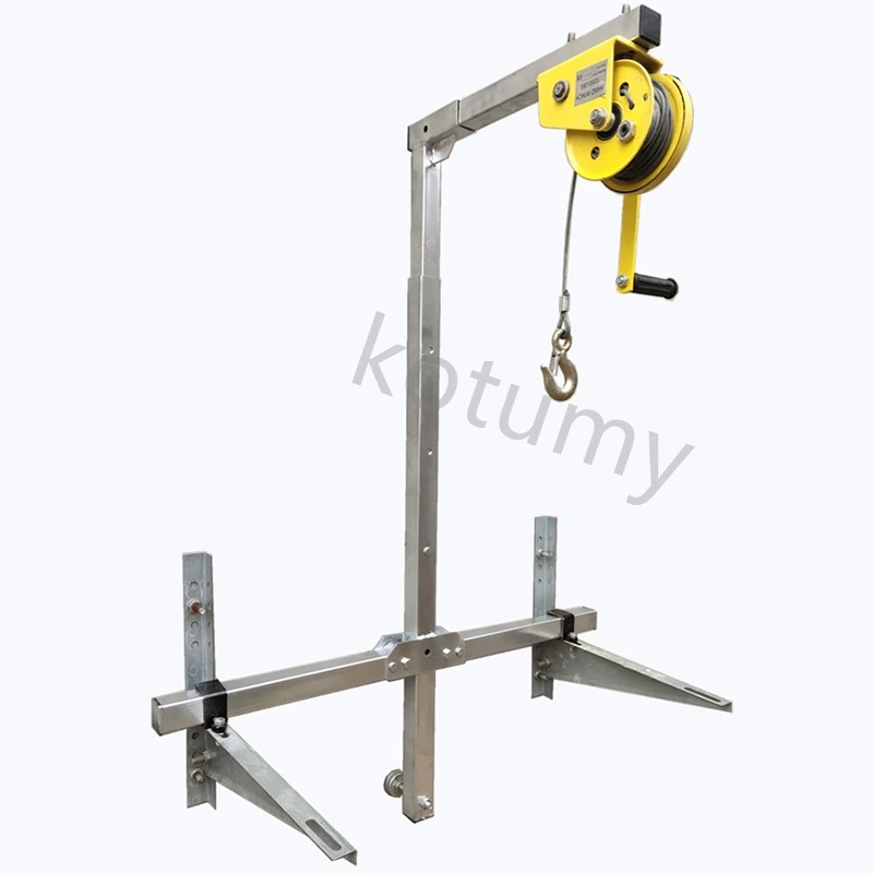 Air Conditioning Outside Installation Lifting Tool Crane Folding Self-locking Manual Winch Assembly Air Conditioner Hand Tool