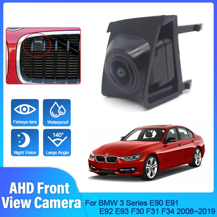 

140° Fisheye Lens Car Front View Parking Camera For BMW 3 Series E90 E91 E92 E93 F30 F31 F34 2008~2019 Waterproof Night viosn