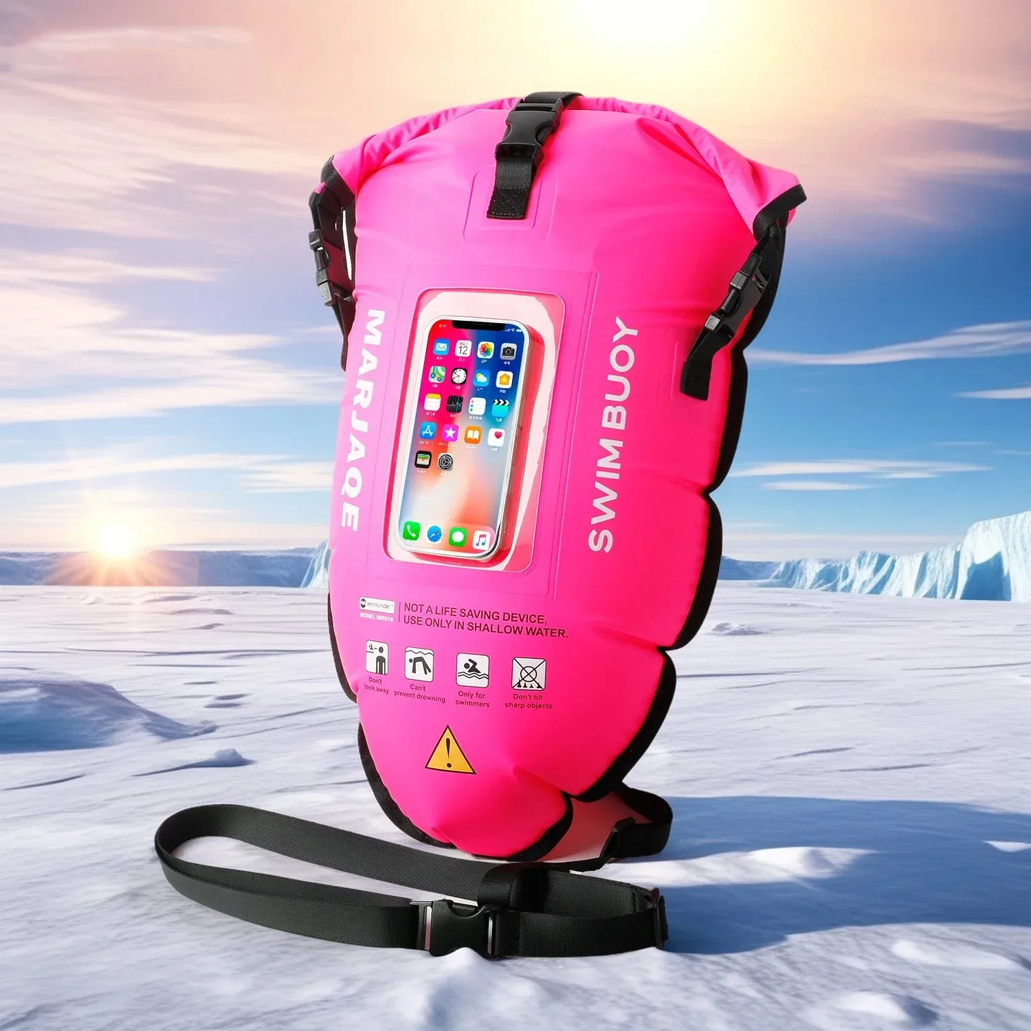 

Открытый плавательный буй с сенсорным экраном, плавательный поплавок, сухая сумка с поясным ремнем, водонепроницаемая сумка для хранения из ПВХ для водных видов спорта, серфинга