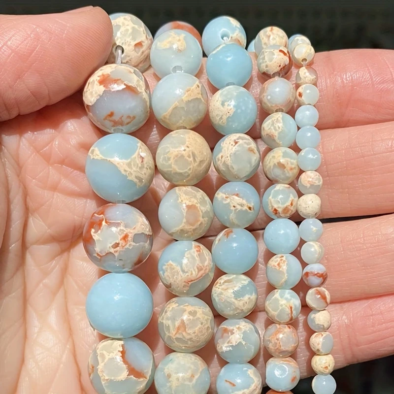 Perles en pierre naturelle, jaspes de lave, pierre peau de serpent, agates de quartz, perles rondes en vrac pour la fabrication de bijoux, accessoires pour bracelets DIY