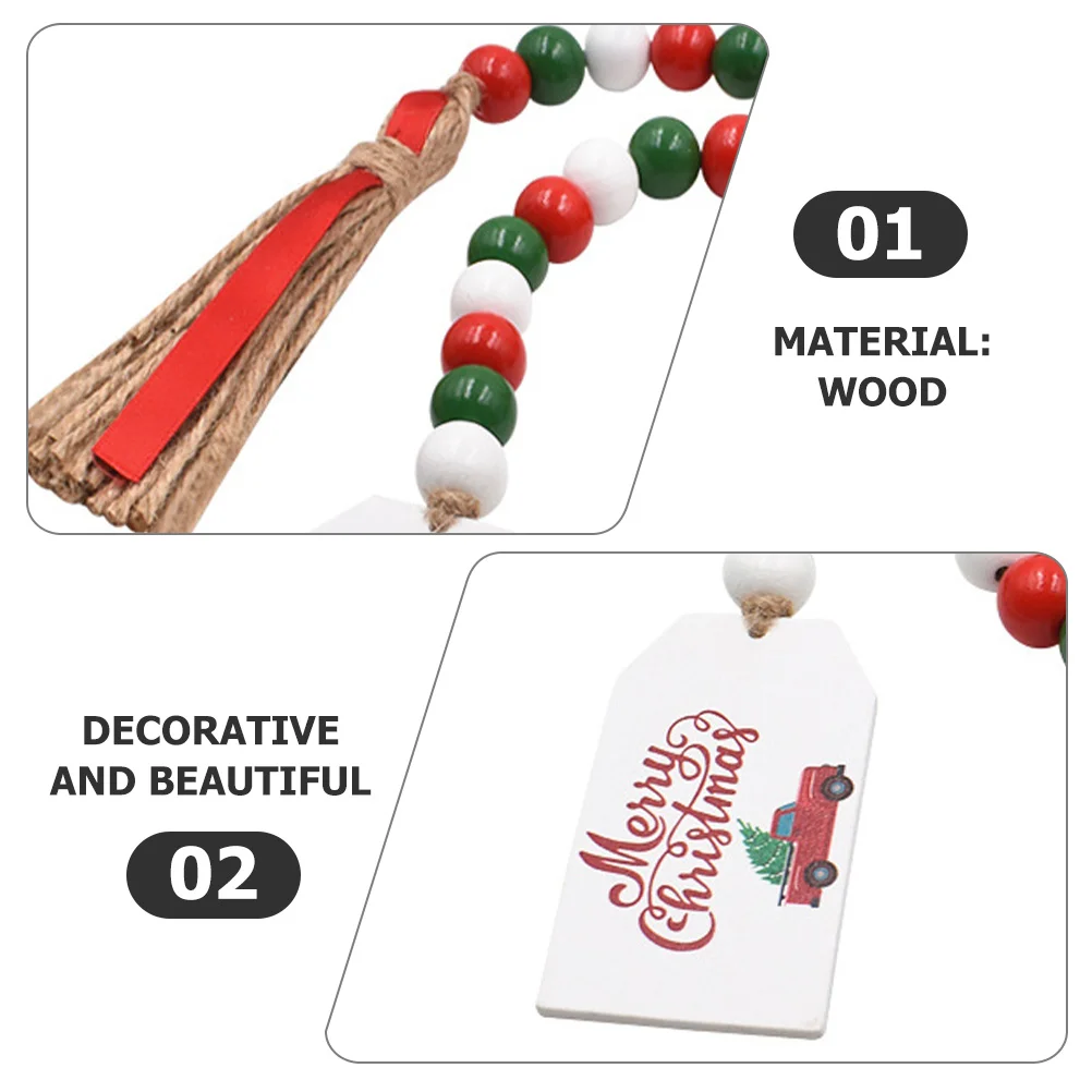 

Wooden Bead Hanging Pendant Tassel Decorative String Romantic Home Party Garland Wall Decor DIY Home Hanging Bead String