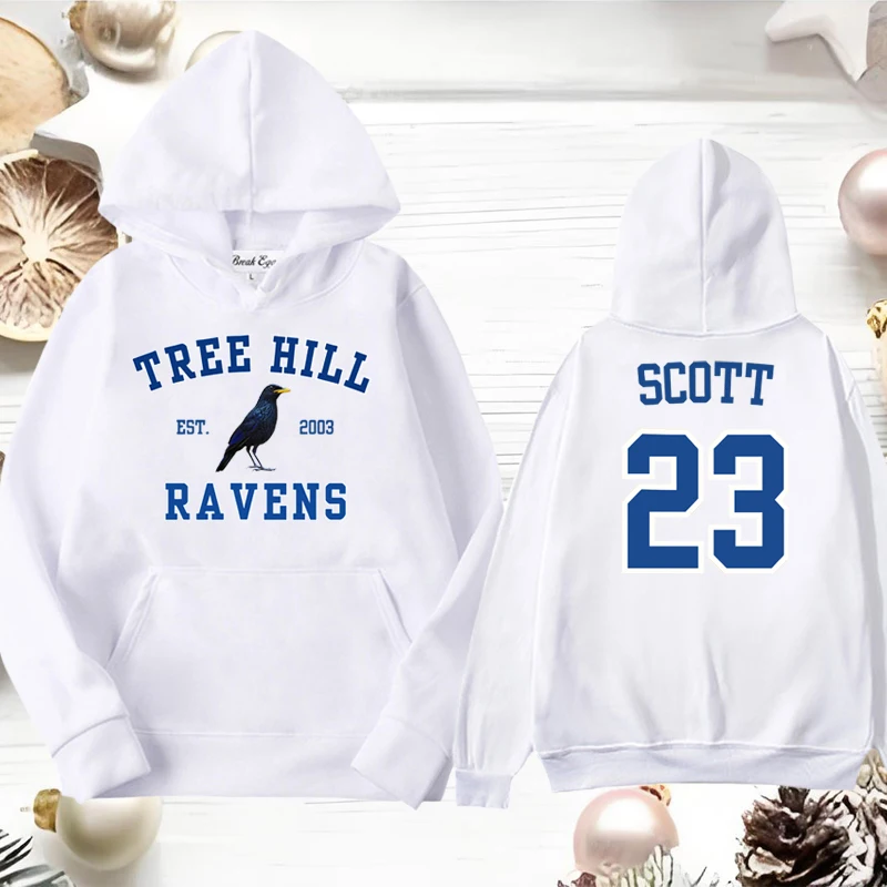 

TREE HILL RAVENS Scott23 Graphic Women Hoodie Polyester Pullover Pockets Loose Thin Spring Autumn Sports Leisure Lady Hoody