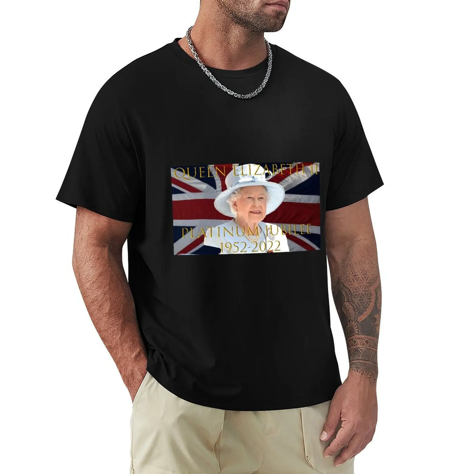 

Queen Elizabeth II Platinum Jubilee T-Shirt Blouse heavyweights plus size tops funny t shirts for men