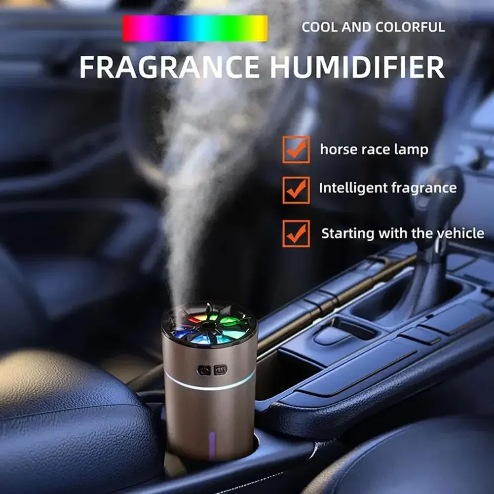 

Portable Car Humidifier Rechargeable Intelligent Mute Colorful Ambient Light USB Air Fragrance Diffuser For Car Essential O W4V7