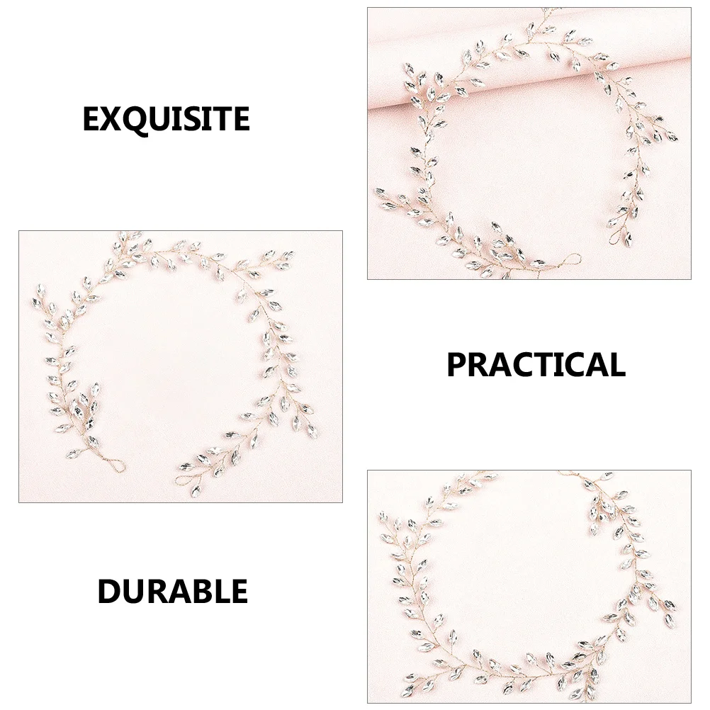 

Zinc Alloy Rhinestone Hair Vine Bridal Headpiece Wedding Accessories Women Soft Chain Hair B Elegant Hairstyle
