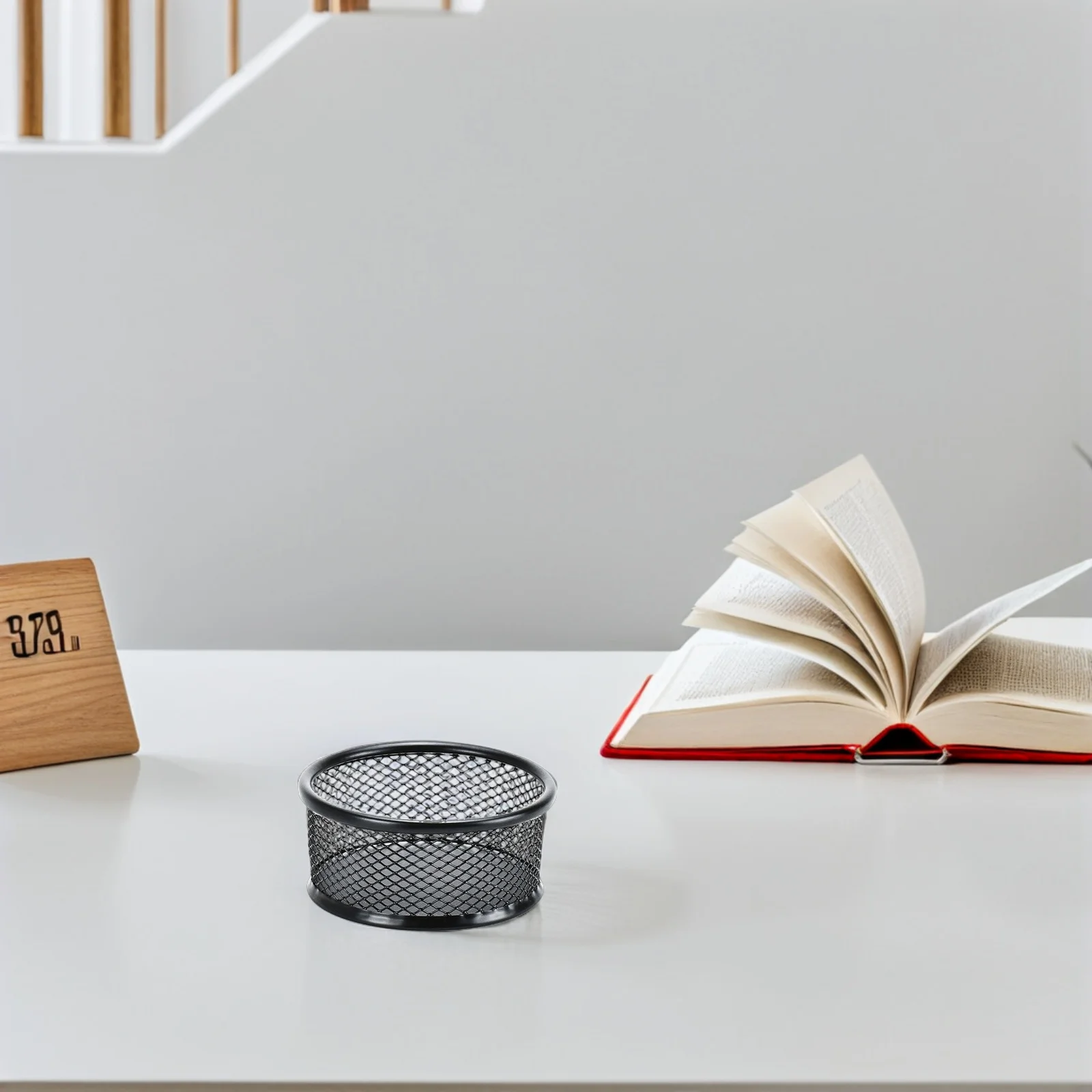 

3pcs Mesh Barrel Paper Clip Organizer Black Desktop Dispensers Stationery Storage Box Desk Paper Clip Memo Holder Organizer