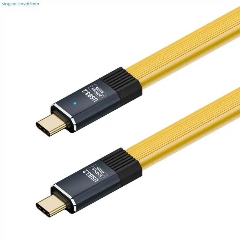 N2UB USB 3.2 Type C Soft Board Cable, 20Gbps Speed OTG Compatible 8K60hz Video Fast File Backup for Tablets and Smartphones