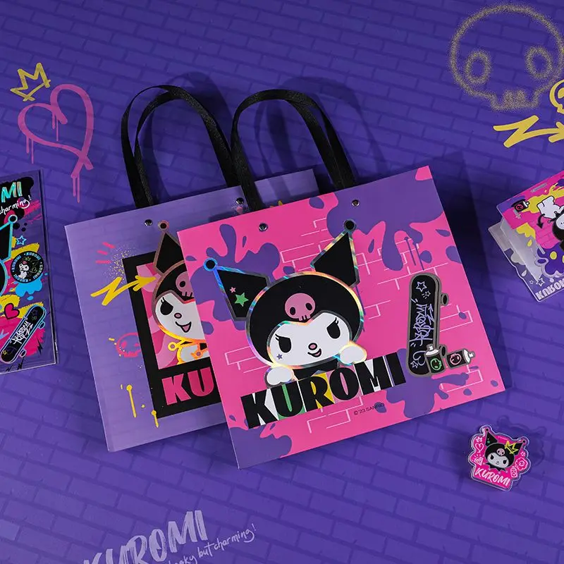 New Sanrio Kuromi Laser Birthday Souvenir Christmas High-end Girl Tote Bag Gift Bag