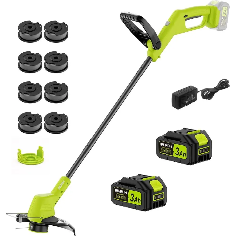 

21V Dual 3.0Ah Battery String Trimmer, 12 Electric Weed Eater, 2-in-1 Trimmer/Edger for Lawn and Garden Maintenance