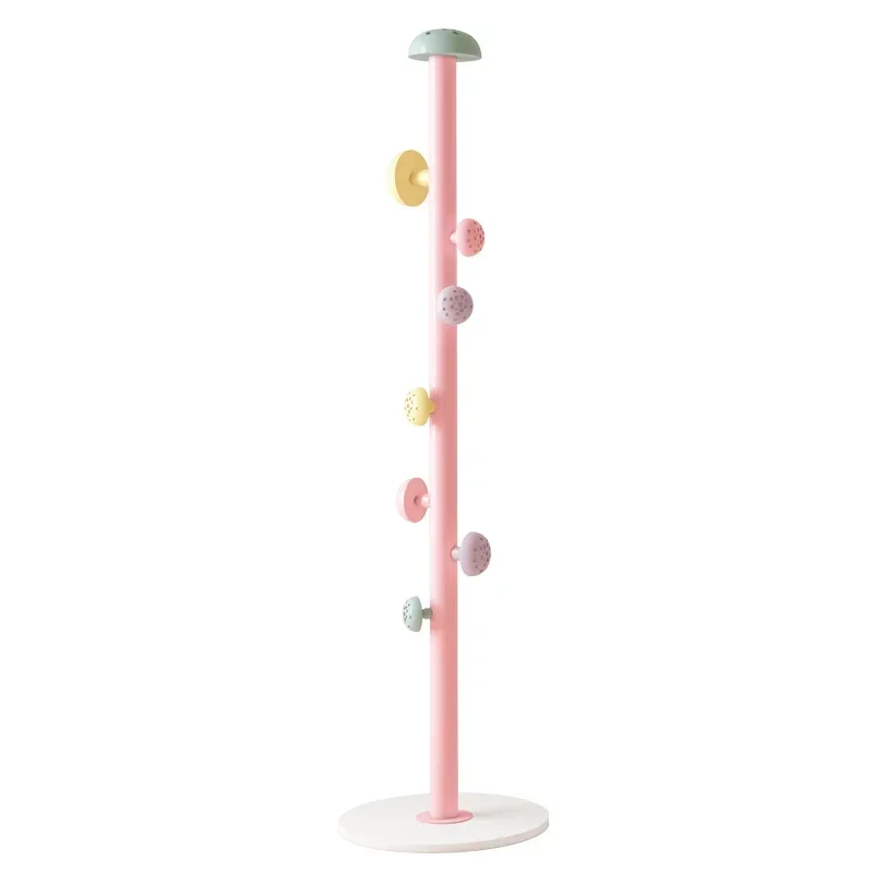

Children's clothes rack floor online celebrity mushroom clothes rack girls bedroom pole coat rack small space bag rack.
