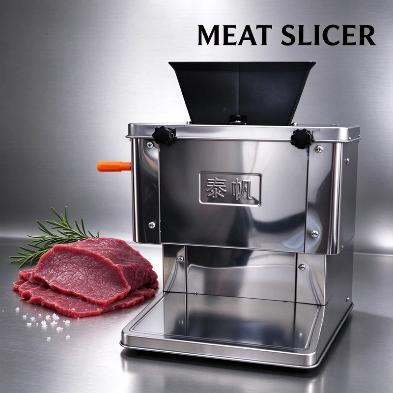 Automatic Vegetables Meat Cutting Machine Minced Meat Stainless Steel  Electric Slicer Cutting Fish Fillets Shredded Meat Slicer