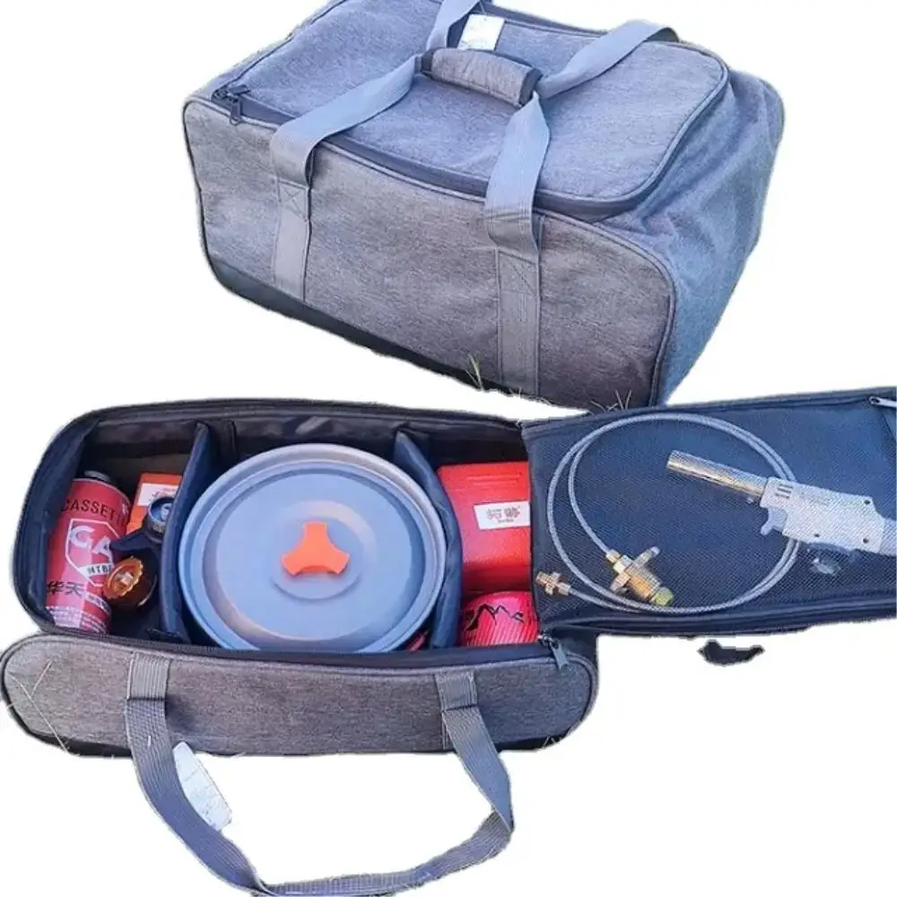 Portable Storage Bag Waterproof Picnic Carry Bag Lightweight Multi-Purpose Camping Cookware Organizer Travel Kitchen Equipment