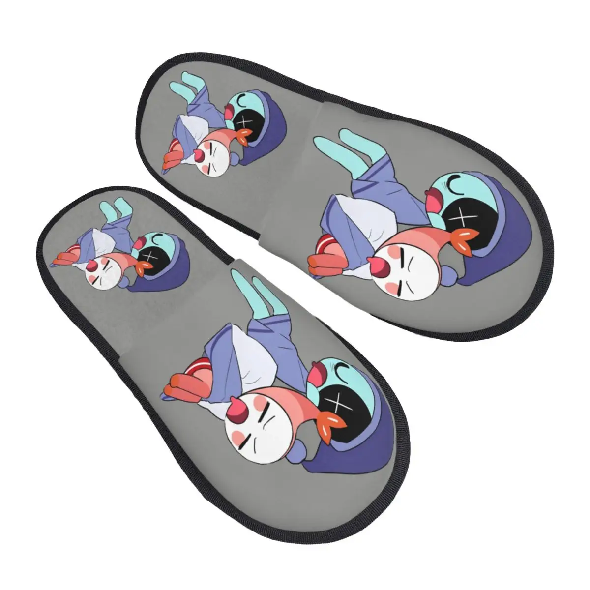 

Женские тапочки Dandys World Pebble House, уютные тапочки из пены с эффектом памяти, аниме, без шнуровки, гостиничные тапочки