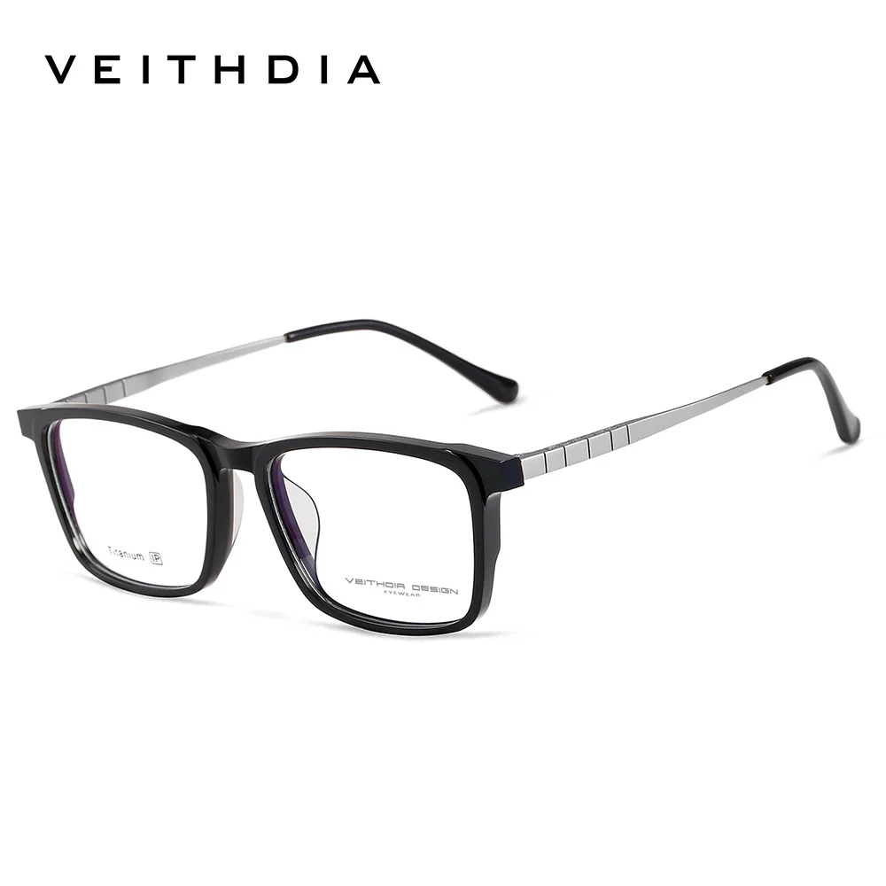 

VEITHDIA Новое поступление, оправа для очков, ацетатная титановая оправа, очки с защитой от синих лучей, очки унисекс, компьютерные очки для чтения EF2017