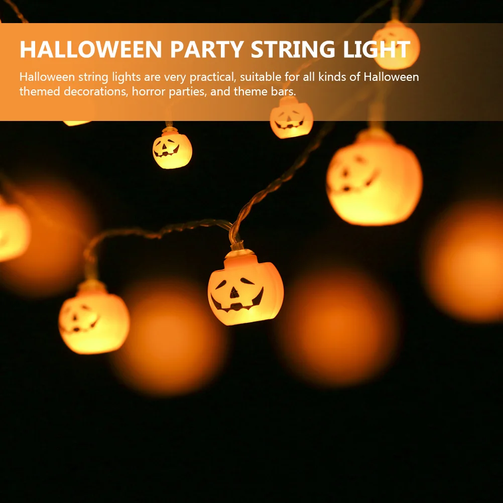 

Halloween String Lights 100LED Outdoor Decorative Light Operated Festive Party Supplies Pumpkin Lantern