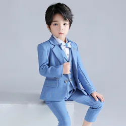 New Arrival Boy Ceremonial Robe/Piano Performance Boy 5-piece Formal Suit/Birthday Party Suit3414