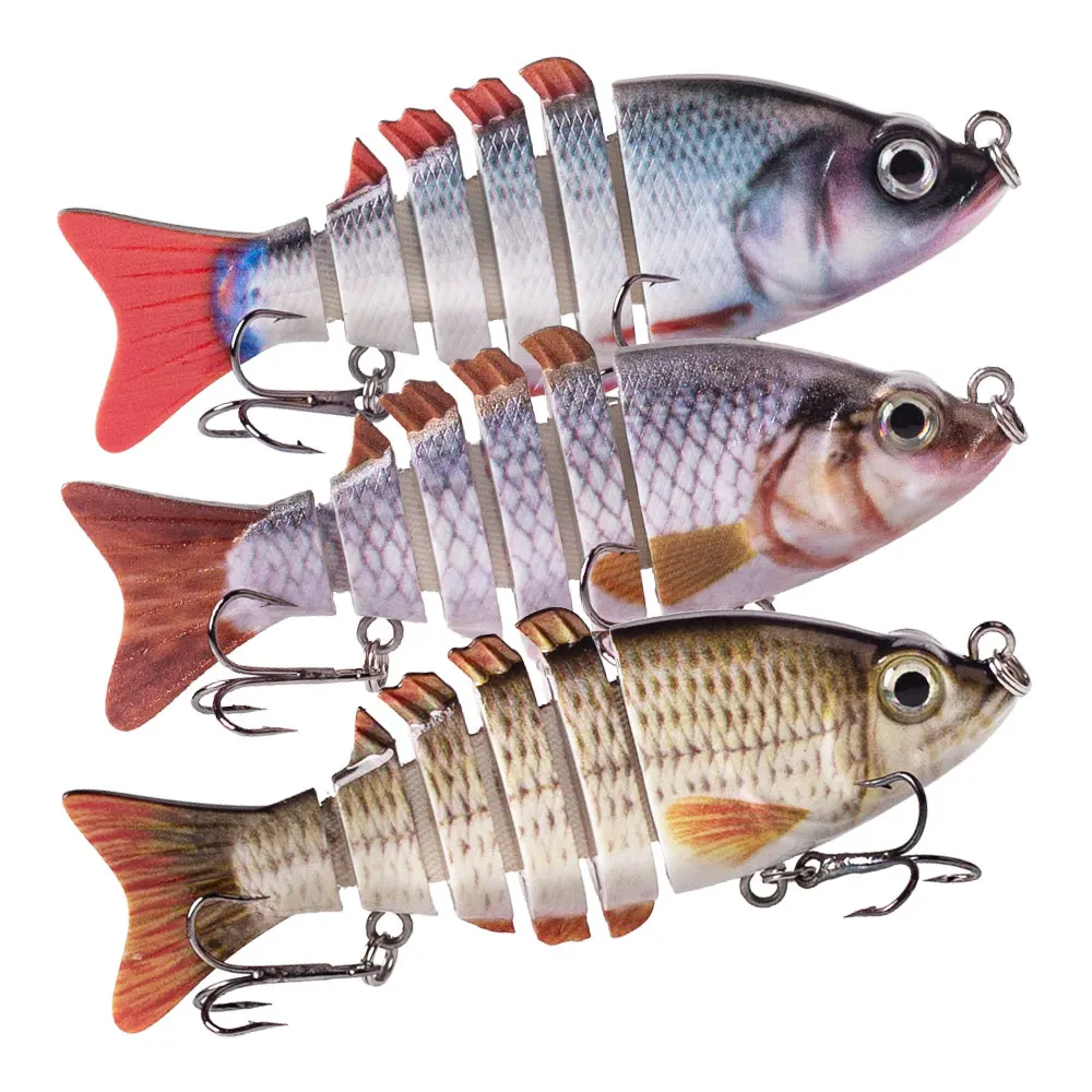 

Hanlin 8.5cm 11g Multi Jointed Fishing Lures Slow Sinking Lifelike Shad Baits Wobbler Hard Body Swimbait Trout Bass Tackle