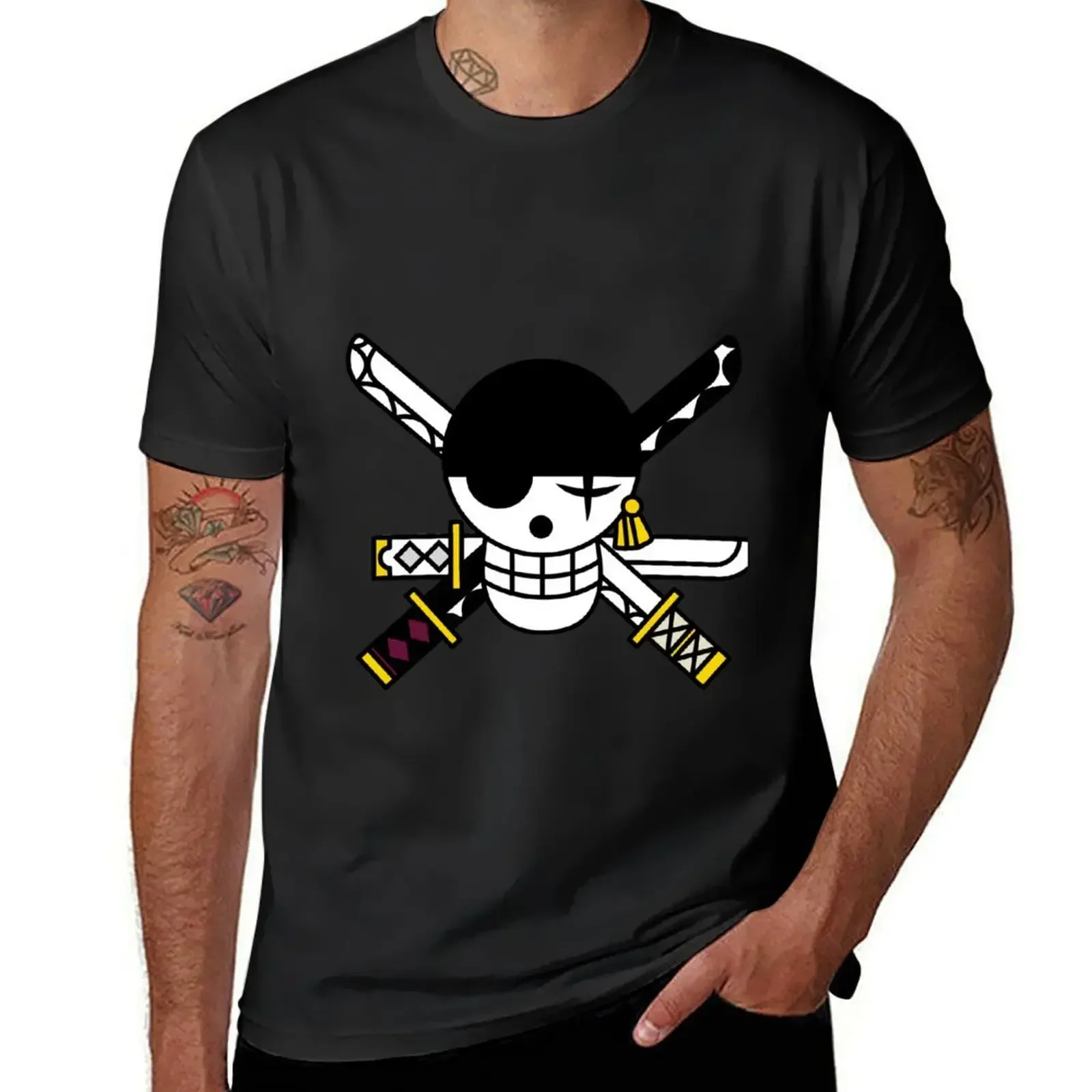 

Zoro's personal Jolly Roger T-Shirt anime clothes graphic t shirts sweat new edition mens t shirts casual stylish