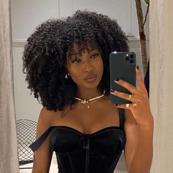 Afro Kinky Curly Human Hair Bundles Brazlian Tissage Humain Hair Natural Fluffy American African Weaving Cheveux Humain On Bulk