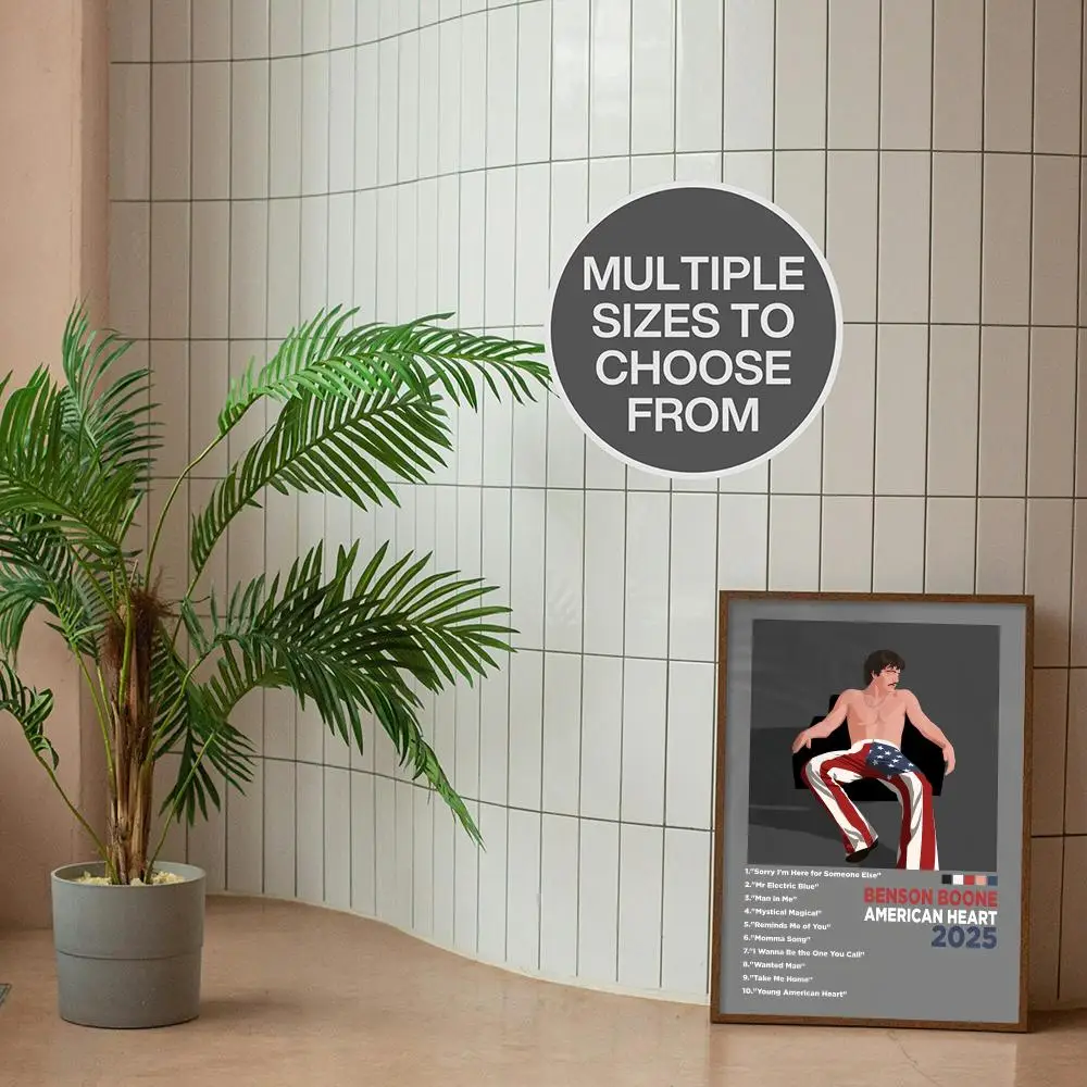 Pop Singer B_Benson Boone Classic Poster Sticky Wall Waterproof Home Living Room Bedroom Bar Aesthetic Decoration Perfect Gift