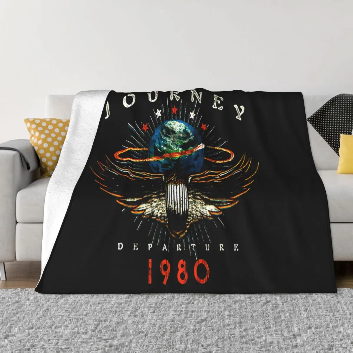 Journey Departures Album Tour 1980 Men Rock Band Vintage Concert Merch Swag Throw Blanket