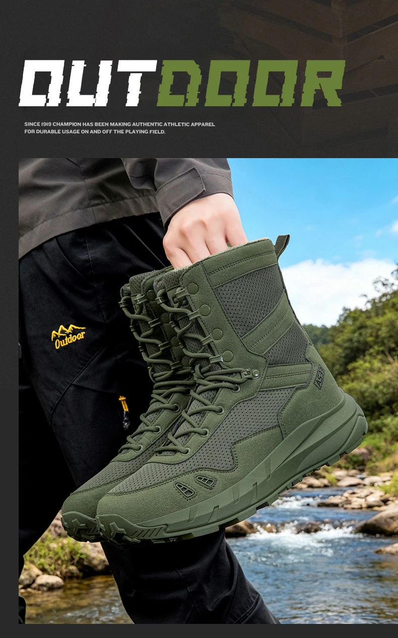 Neue taktische Stiefel für Herren, atmungsaktiv, wasserdicht, ultraleicht, für den Außenbereich, für Herren, Armee-Stiefel, schnelle Reaktion, Schnürung, Sicherheitsarbeit – Detail 28