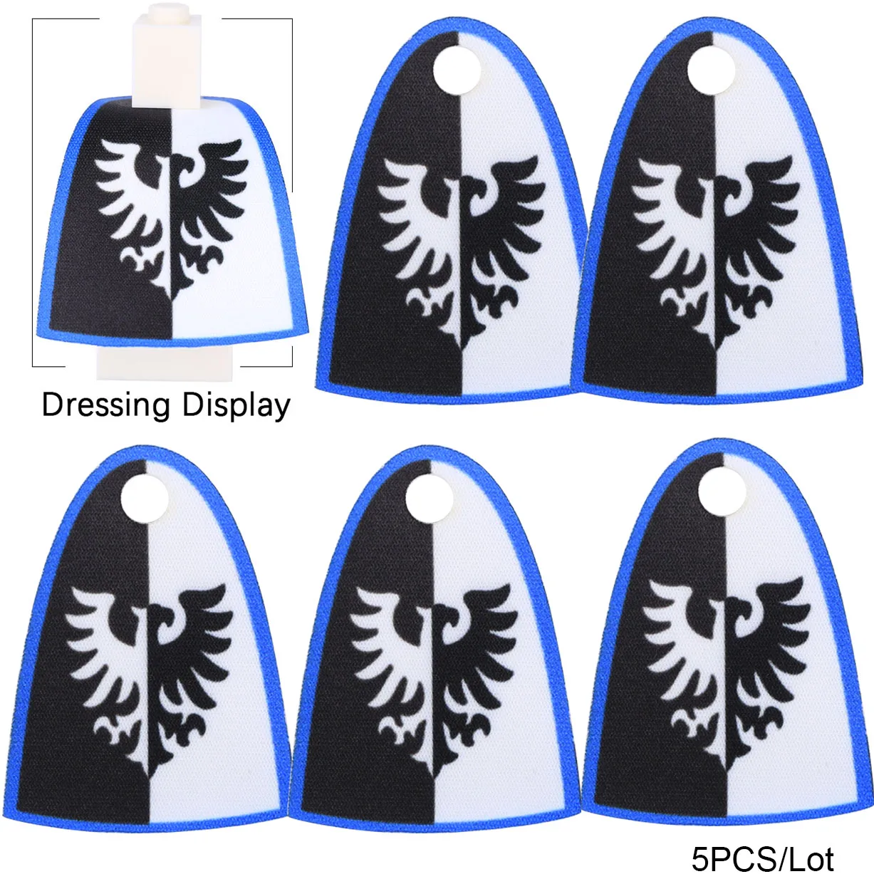 Mittelalterliche Militär Ritter Burg Flagge Templer Bausteine Kit Löwe Wolf Soldaten Zubehör König Banner Stehen Ziegel Spielzeug