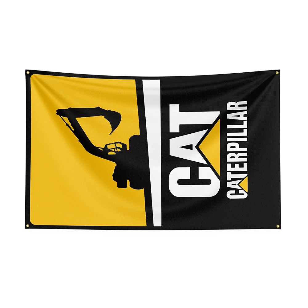 3x5ft gatos bandeira poliéster impresso ferramenta mecânica banner para decoração